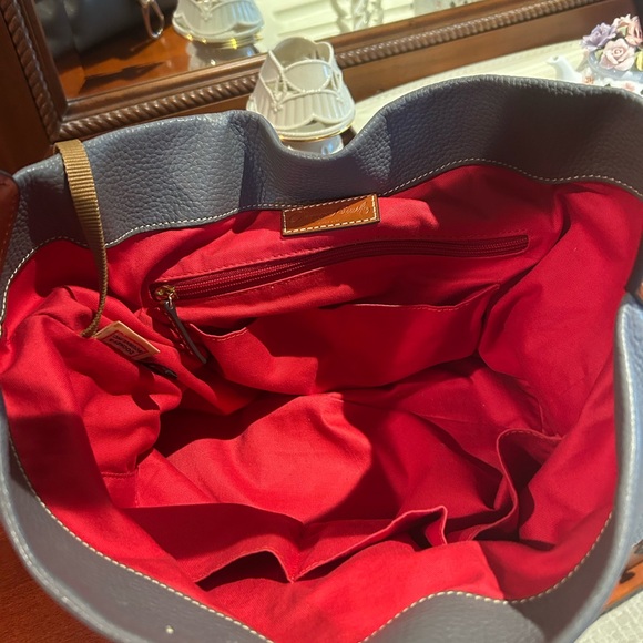 Gray and Brown Leather Hobo Bag - Picture 3 of 7